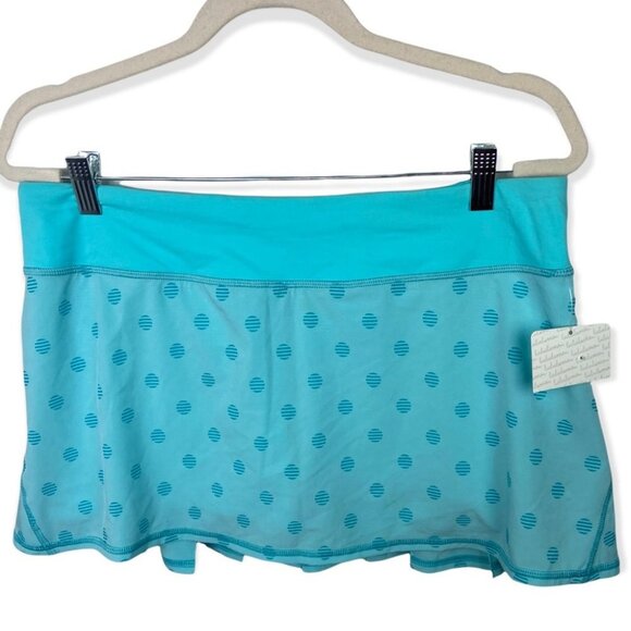 NWT Lululemon Pace Setter Skirt‎ Stripe Dot Printed Angel Blue Tennis Skort 10 - Picture 4 of 15